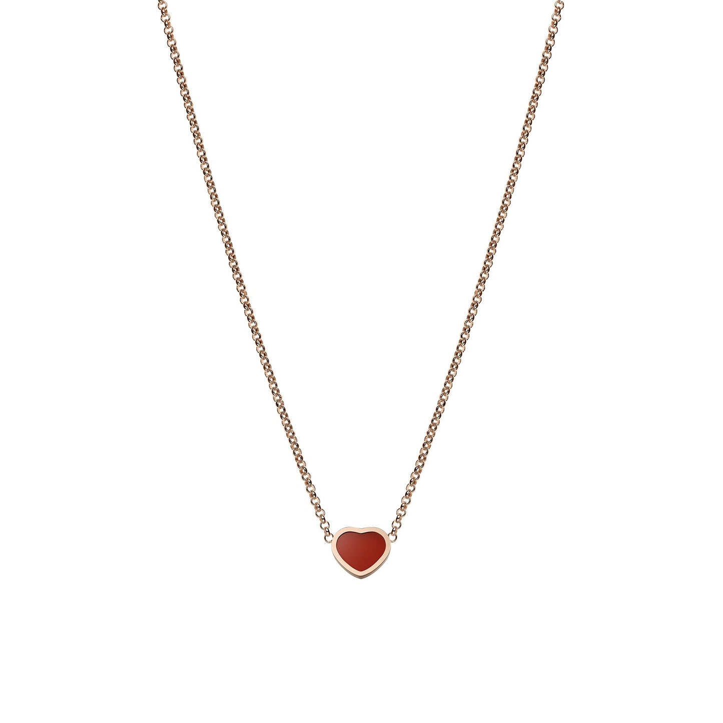 Happy Hearts Rose Gold Red Pendant