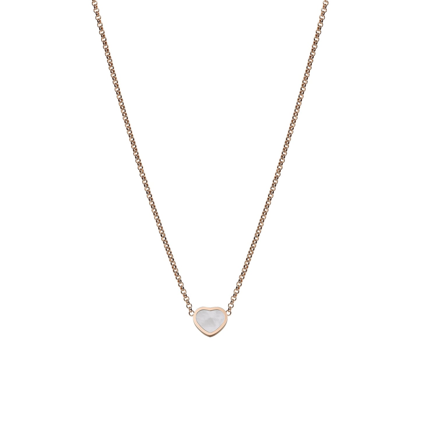 Happy Hearts Rose Gold White Pendant