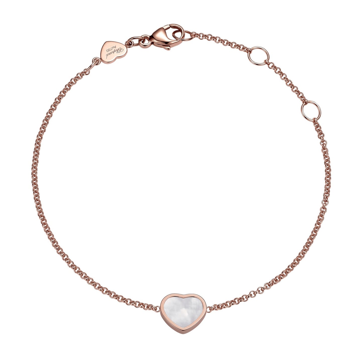 Happy Hearts Rose Gold White Bracelet