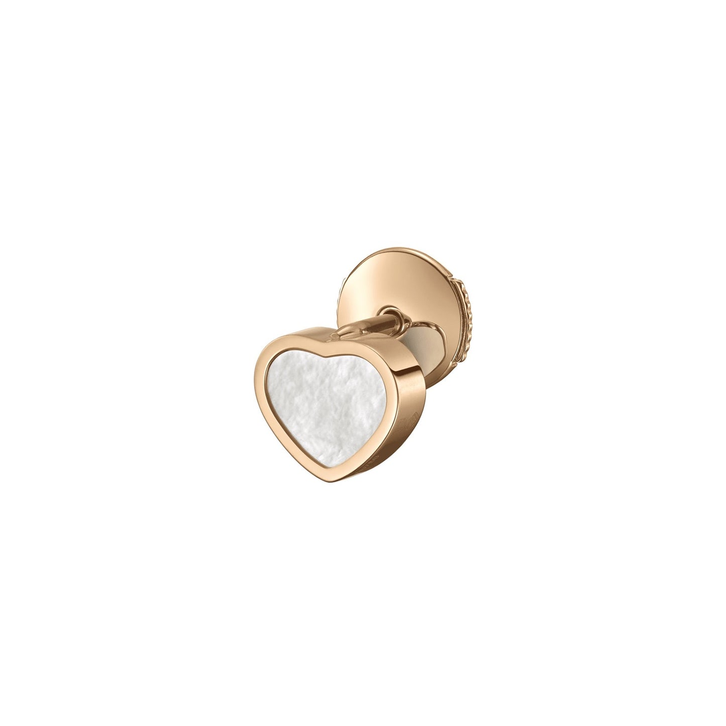 Happy Hearts Rose Gold White Single Earring