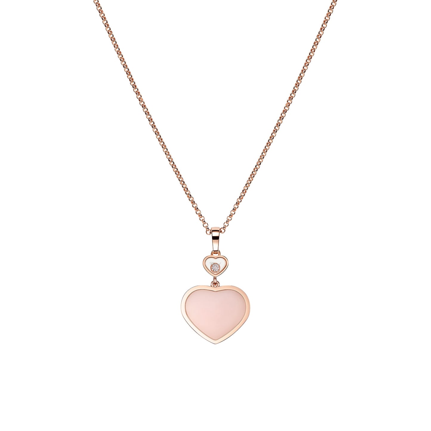 Happy Hearts Pink Pendant Necklace