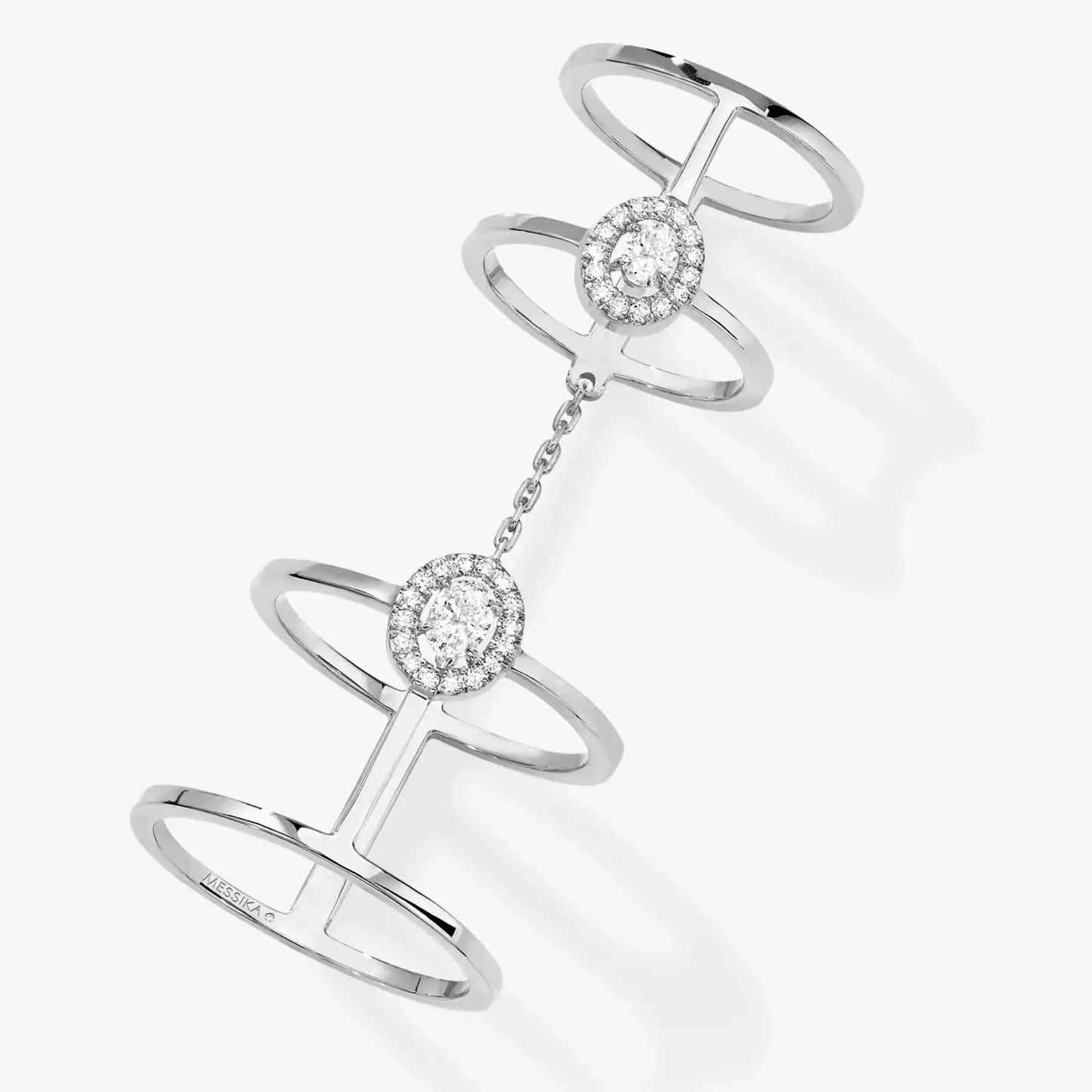 Glam'Azone Two Row Diamond Ring