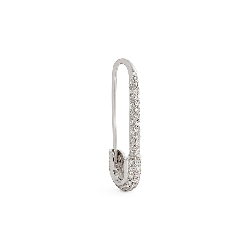 Anita Ko Safety Pin 18ct white gold diamond earring