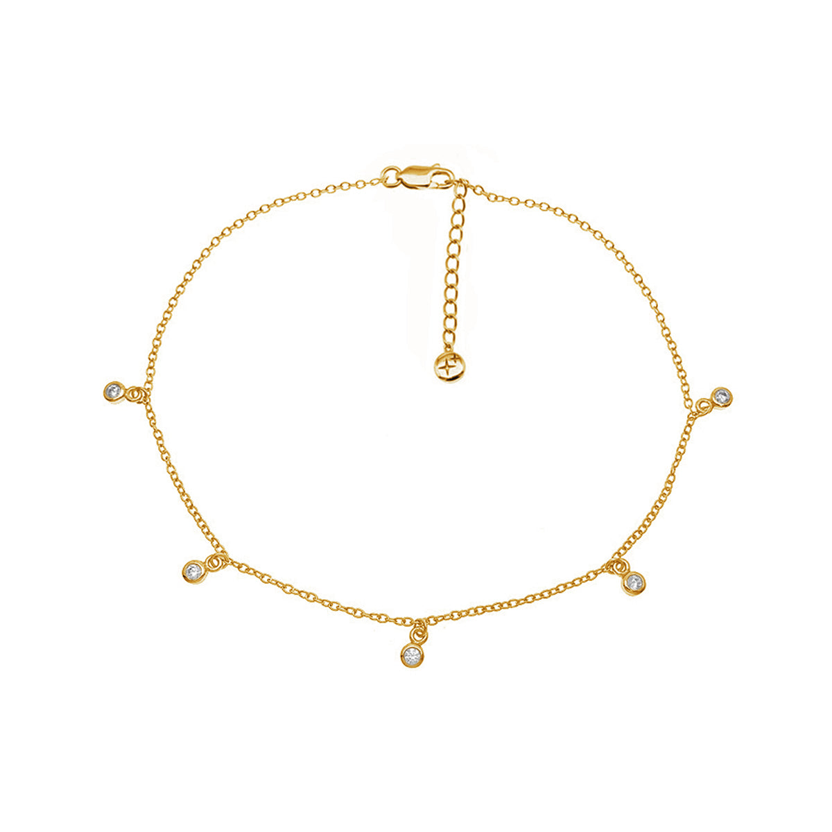 Drop Anklet 18ct Gold Plated