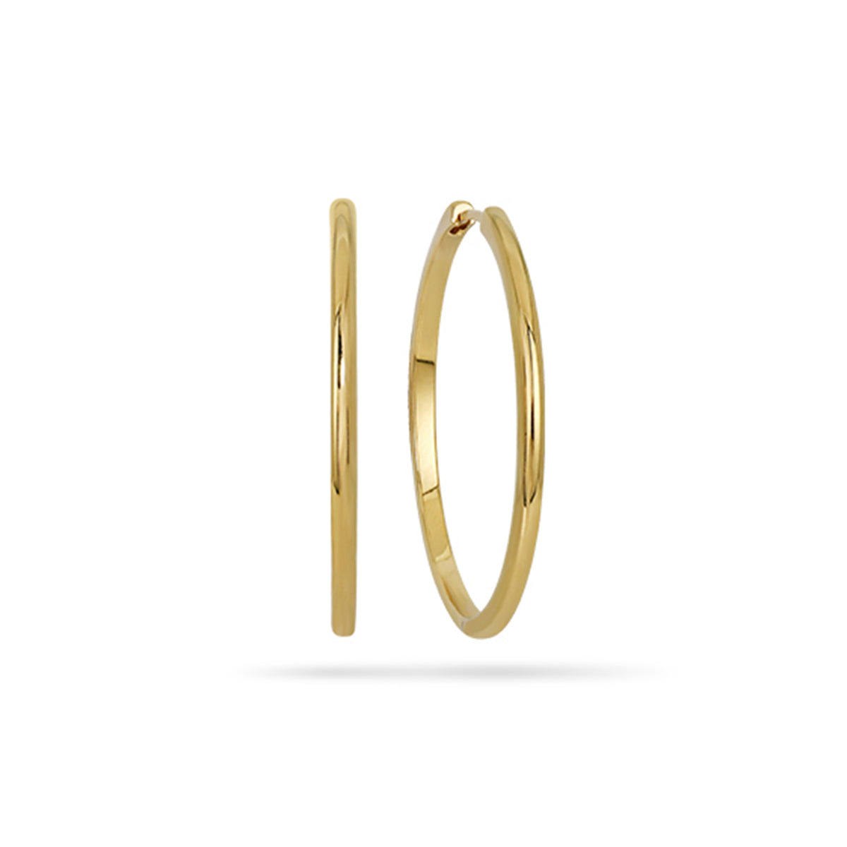 Basic Hoop Earrings 40mm 18ct Gold Plated