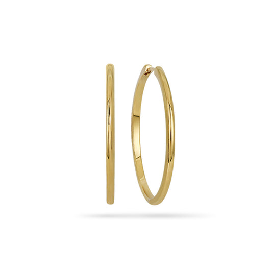 Basic Hoop Earrings 40mm 18ct Gold Plated