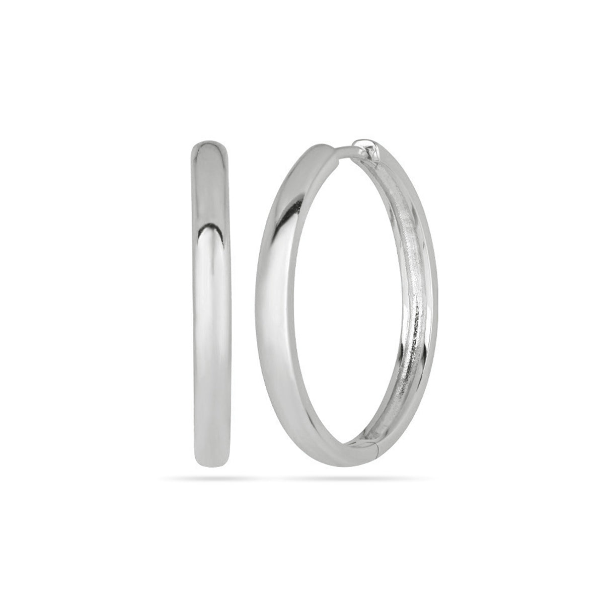 Hoop Earrings 30mm Silver Plated