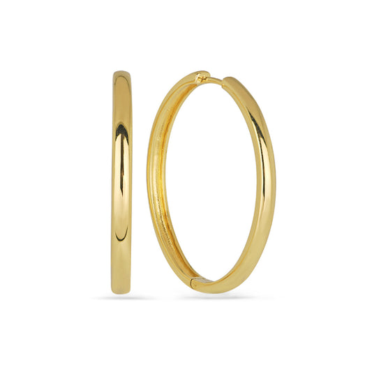 Hoop Earrings 40mm 18ct Gold Plated