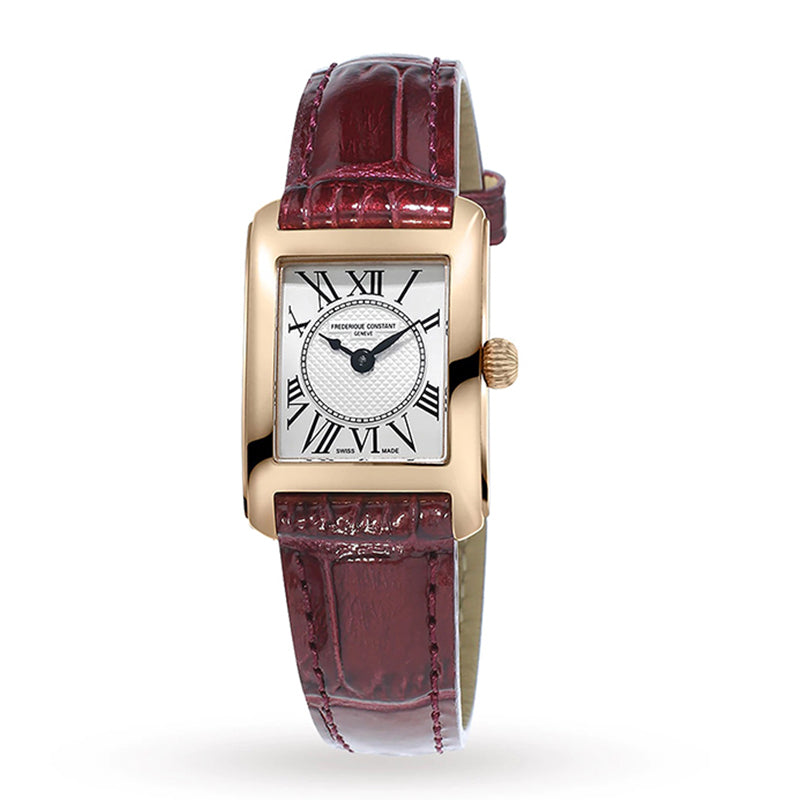 Classic Carree 23mm quartz, stainless steel, leather strap watch