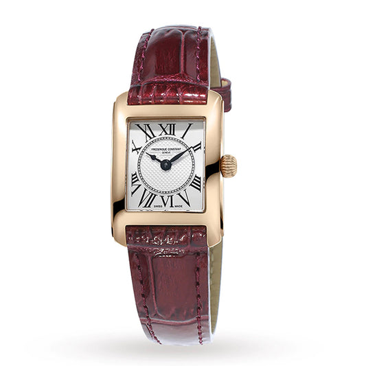 Classic Carree 23mm quartz, stainless steel, leather strap watch