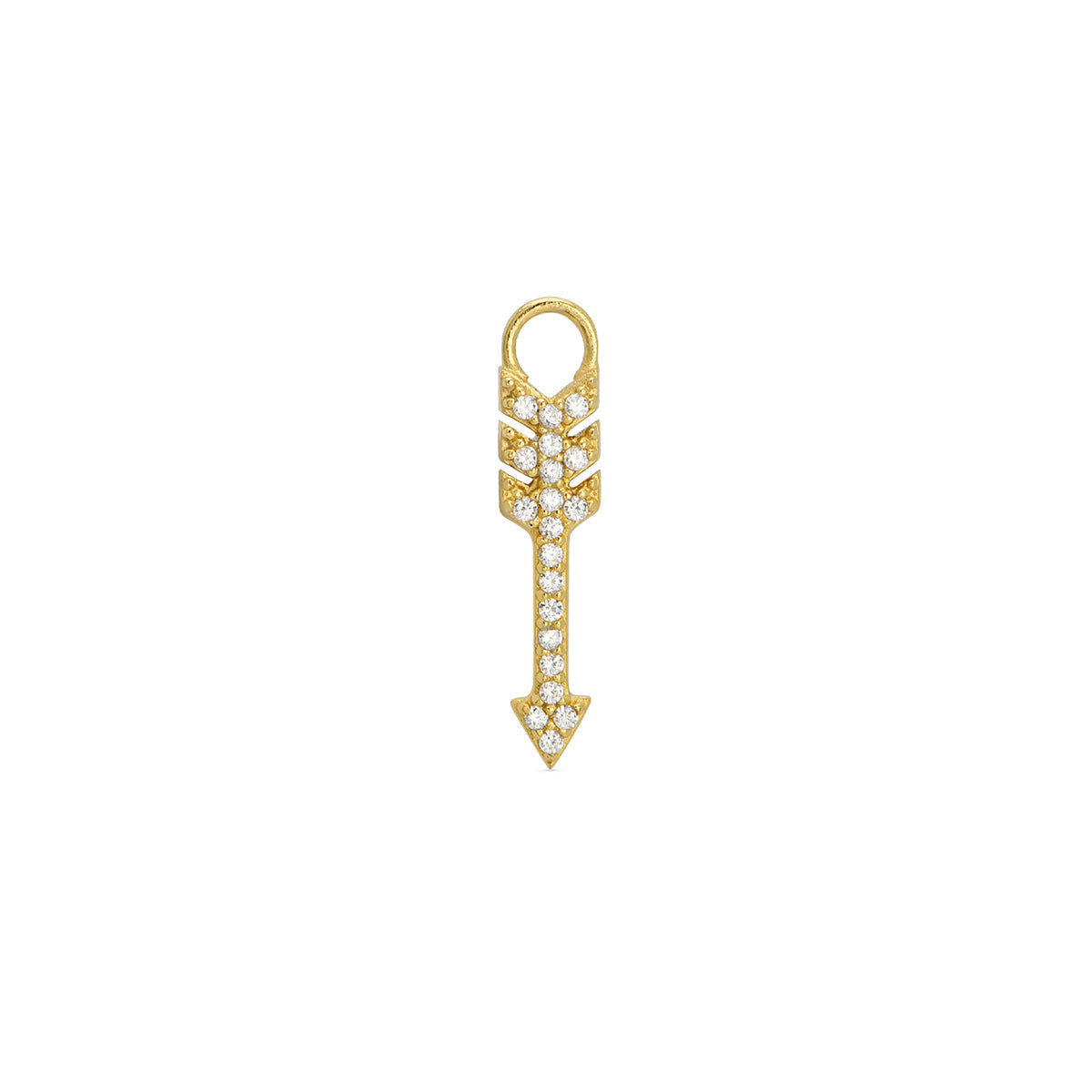 Cubic Zirconia Snake Huggie Hoop Charm Enhancer 18ct Gold Plated Vermeil