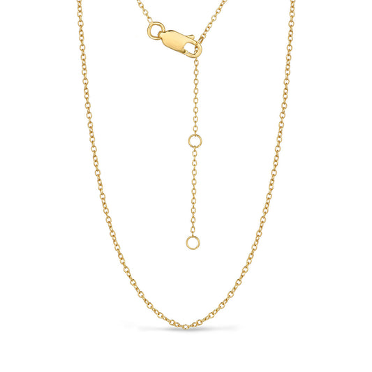 Plain Adjustable Chain 18ct Gold Plated Vermeil