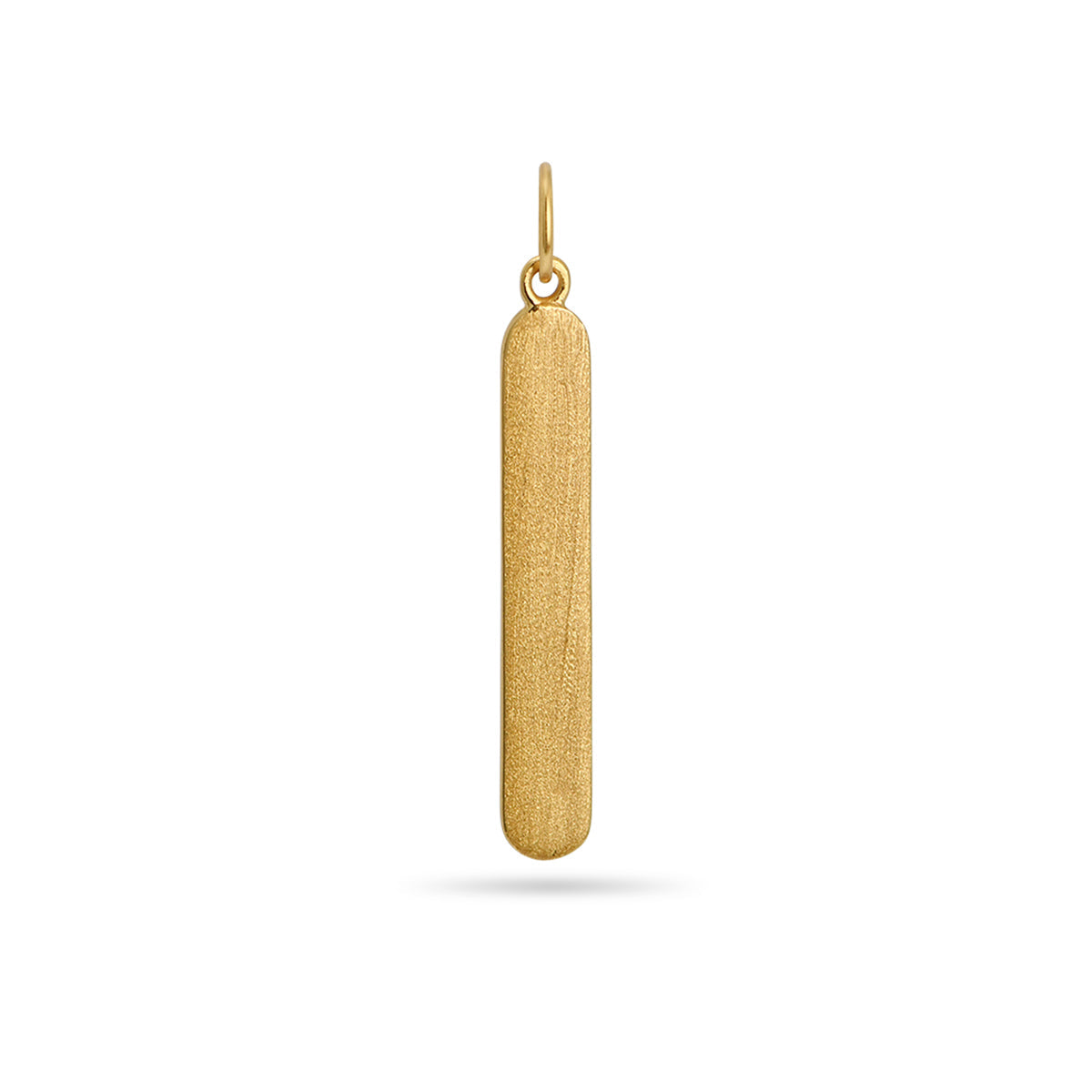 Matte Brushed Bar Pendant 18ct Gold Plated Vermeil