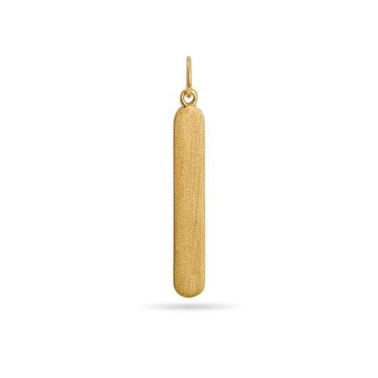 Matte Brushed Bar Pendant 18ct Gold Plated Vermeil