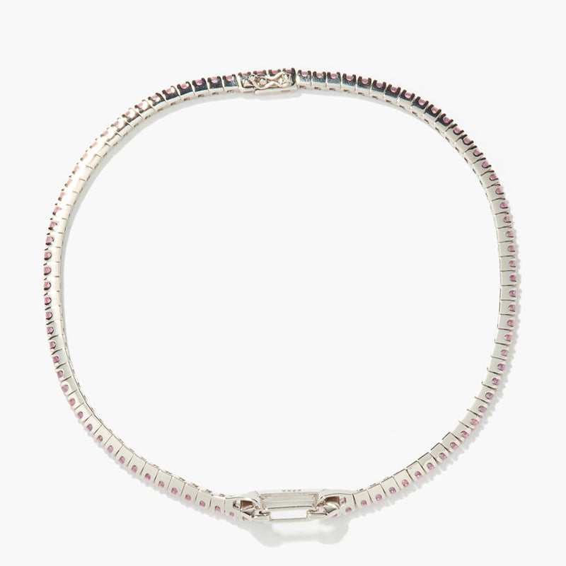 Paris 18ct white gold sapphire anklet