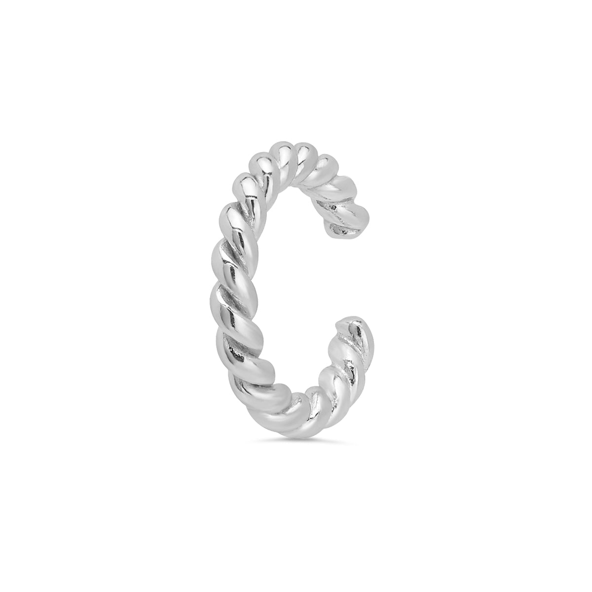 Twisted Ear Cuff Sterling Silver