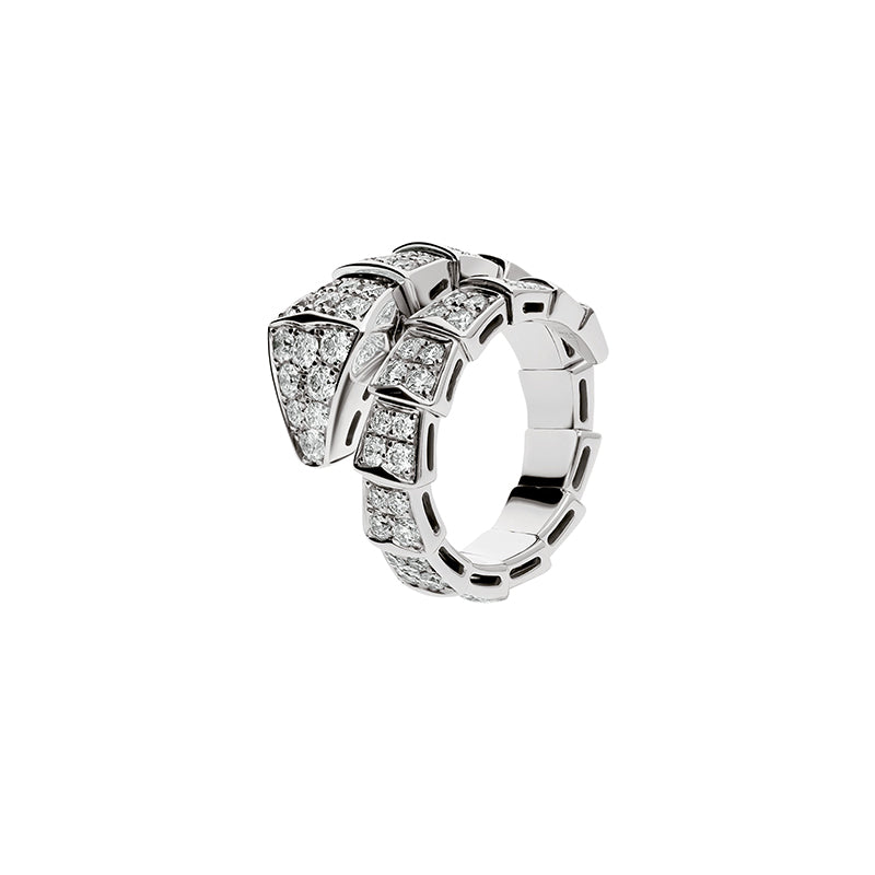 Serpenti Viper 18ct white gold diamond ring