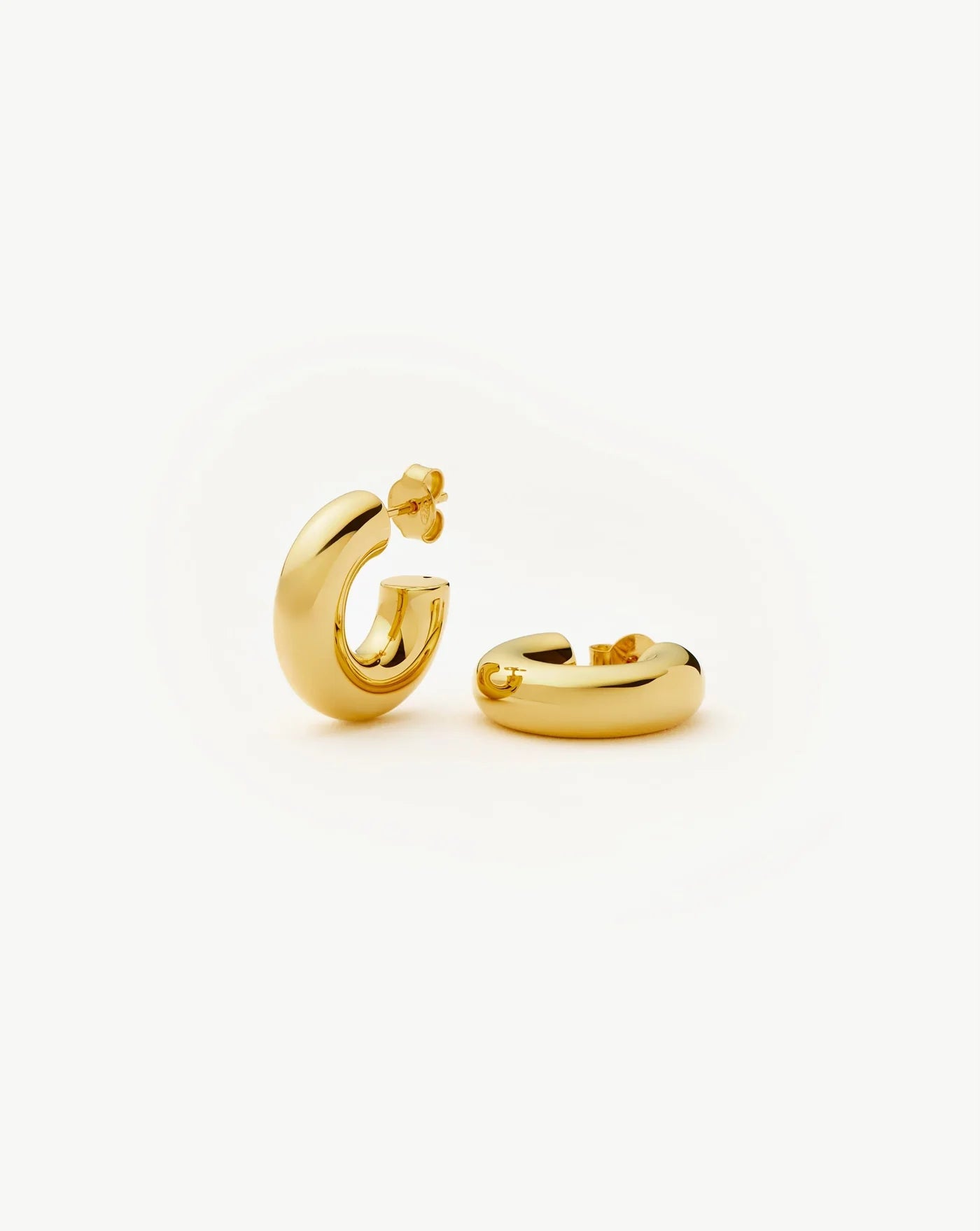 18ct yellow gold plated hoop earrings